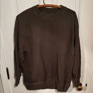 Aerie Women's Brown Crew Neck Sweater